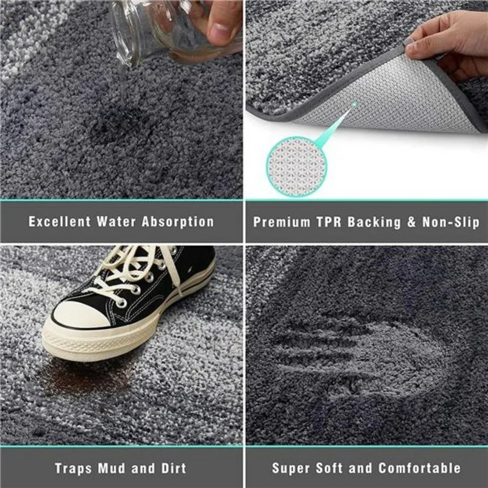 Indoor Doormat Entryway Door Rug, Non Slip Absorbent Mud Trapper Mats (32